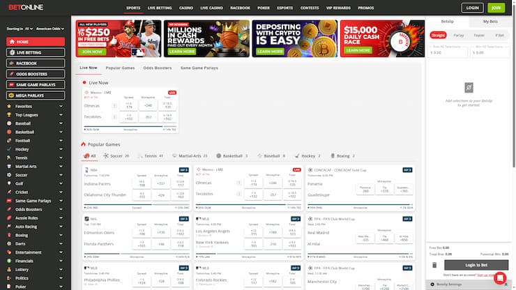 BetOnline Online Sportsbook Odds