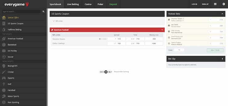 Everygame Sports Betting Offers
