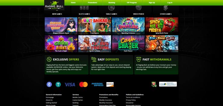 Raging Bull casino - top paying online casino