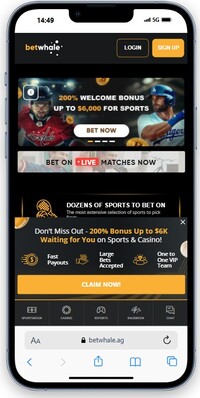BetWhale sportsbook bonus offers