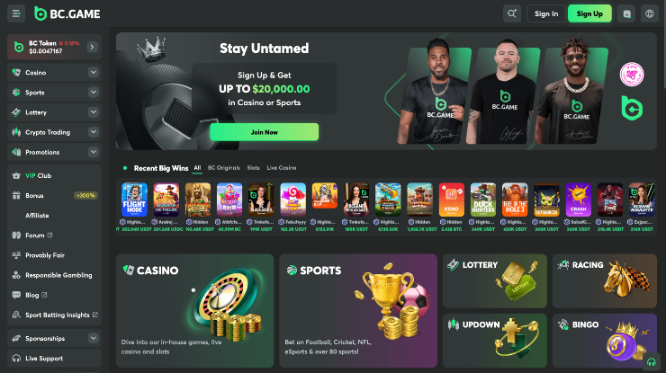 BC.Game - top gambling site for casino games & sports betting