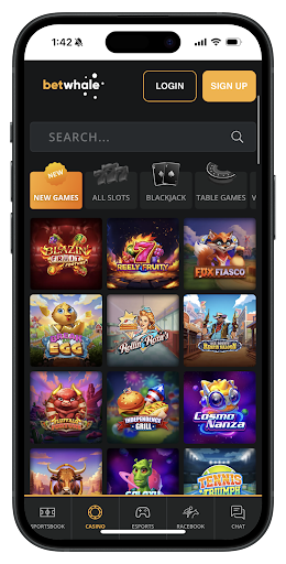The games section on Betwhale casino Arizona