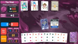 Balatro gameplay showing Ouija Spectral card with Jokers active
