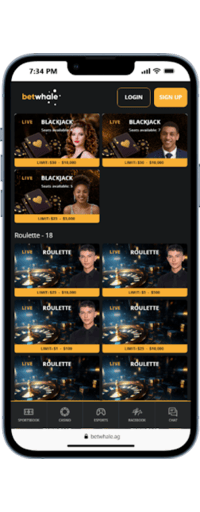 Bet Whale - One of the best US live casinos