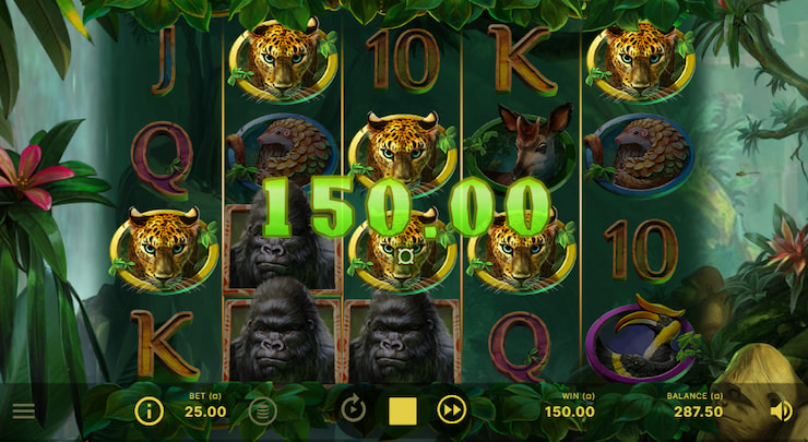 $150 win in Gorilla Kingdom demo slot