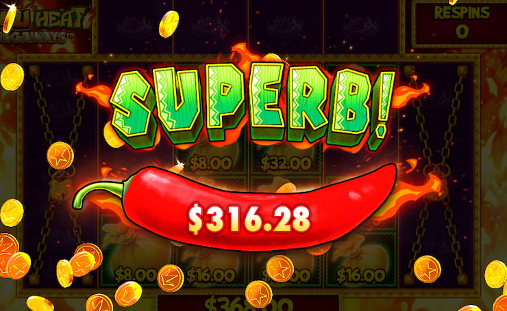 $316 win in Chilli Heat Megaways slot