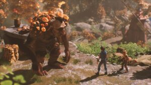 The two brothers encounter a friendly forest giant in Brothers: A Tale of Two Sons Remake