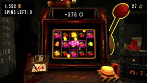 Jackpot screen in CloverPit showing a winning cherry combination on the slot machine