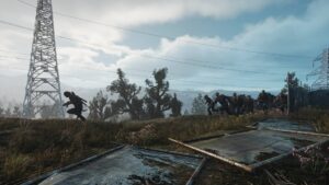 Deacon runs from a massive group of Freakers in Days Gone