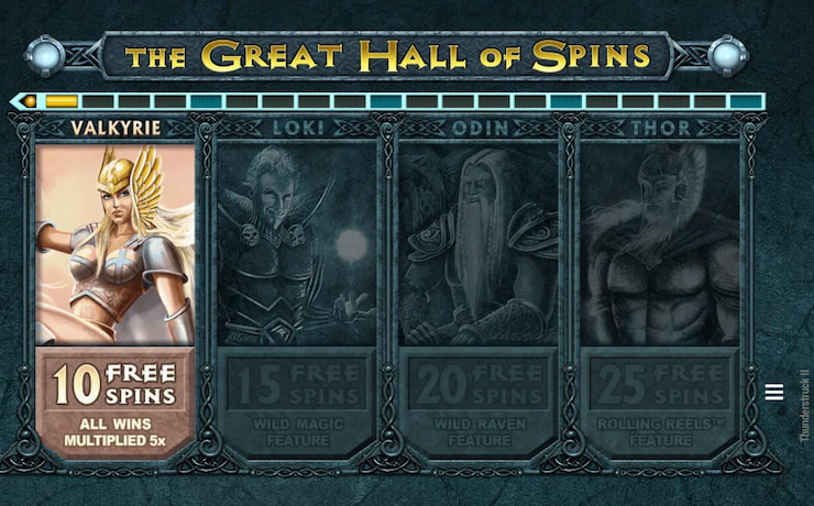 Great Hall of Spins in Thunderstruck 2 slot