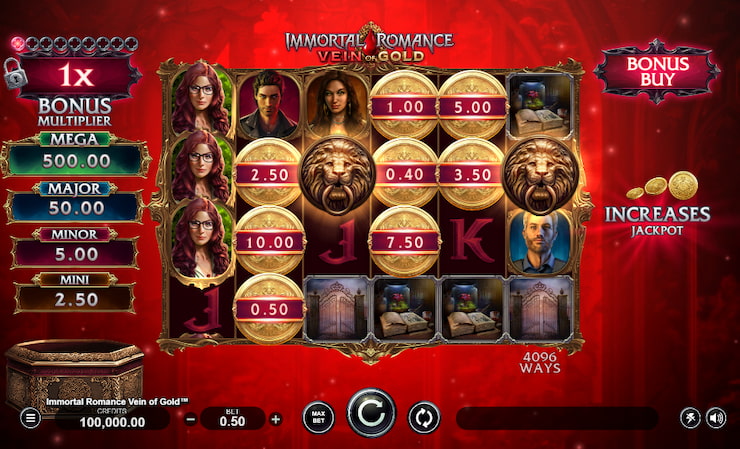 Immortal Romance Vein of Gold slot machine