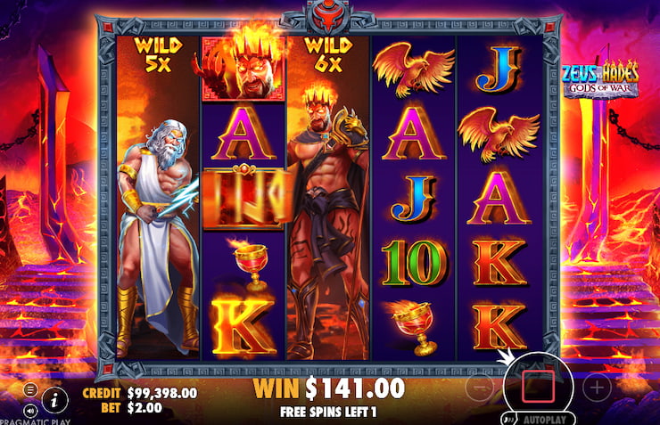 Zeus vs Hades Gods of War slot multiplier wilds