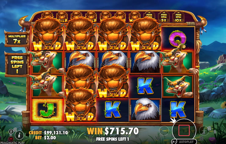 big win in release the bison demo slot