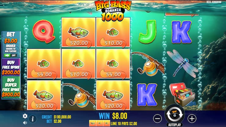Big Bass Bonanza video slot in free demo mode