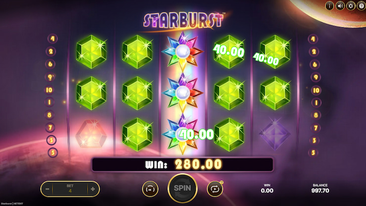 win on Starburst demo