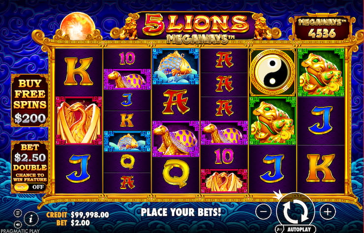 5 Lions Megaways slot machine