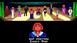Cast introduction screen in The Colonel’s Bequest: A Laura Bow Mystery