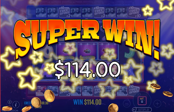 Super win in Big bass boxing bonus round slot