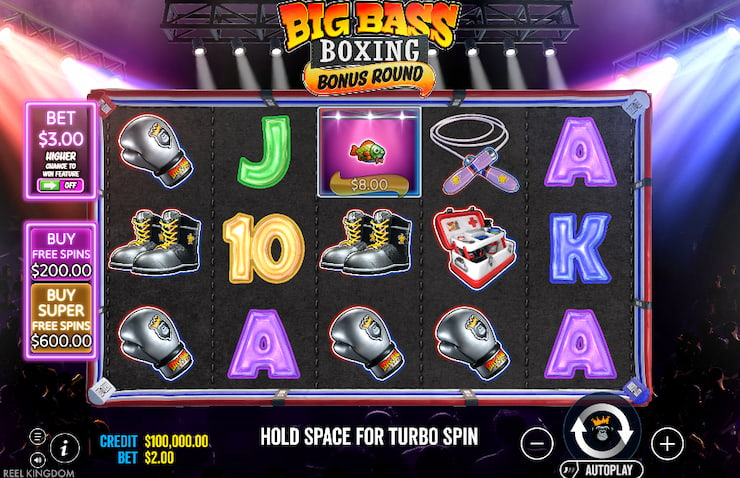 big bass boxing bonus round slot machine