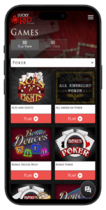luckyred video poker
