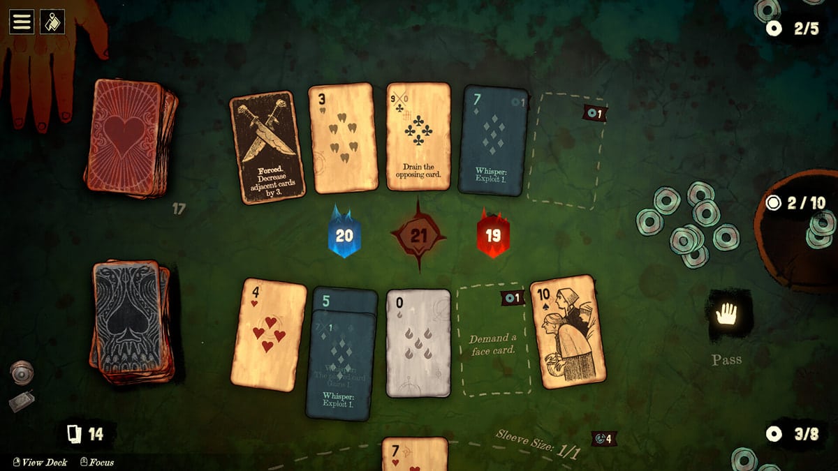 Player activating various card effects during a strategic turn in Black Jacket