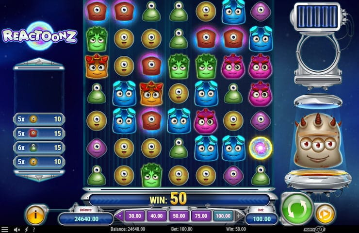 Reactoonz Slot Review and Free Demo - 96.51% RTP