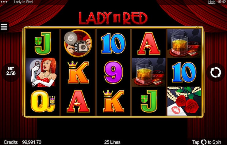 Play the free Lady in Red Microgaming slot demo
