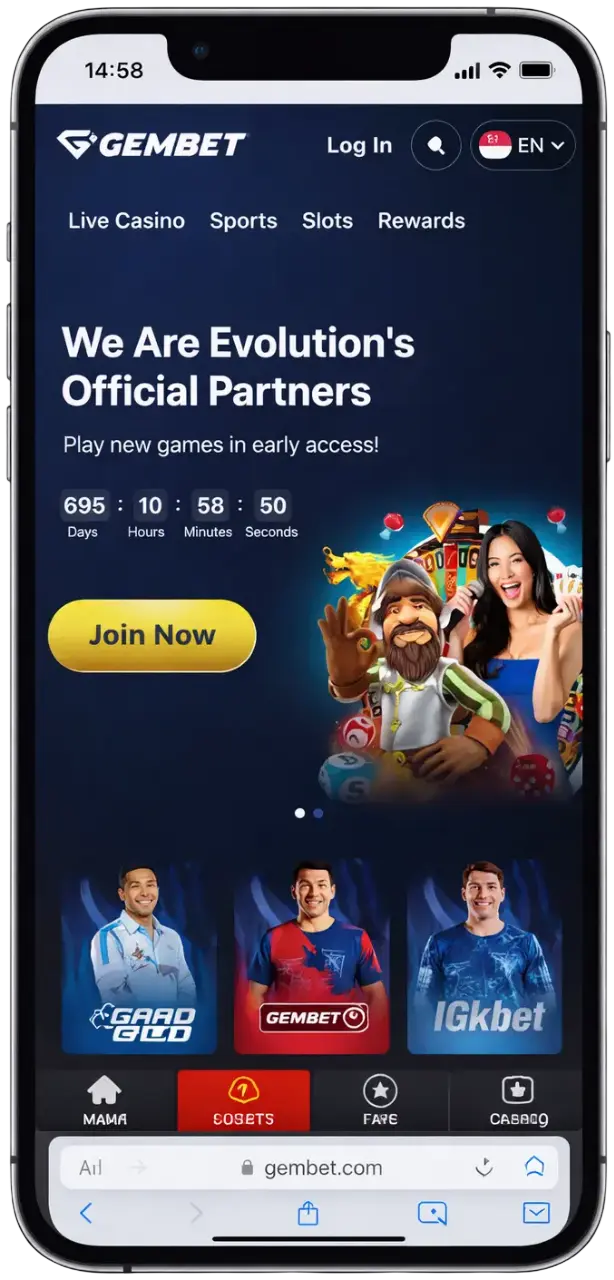 Gembet app screenshot.