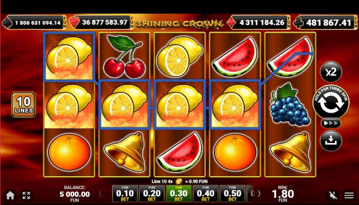 Shining Crown Slot Review and Free Demo - 96.37% RTP