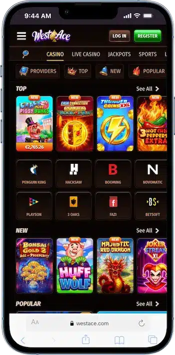 westace casino video slots