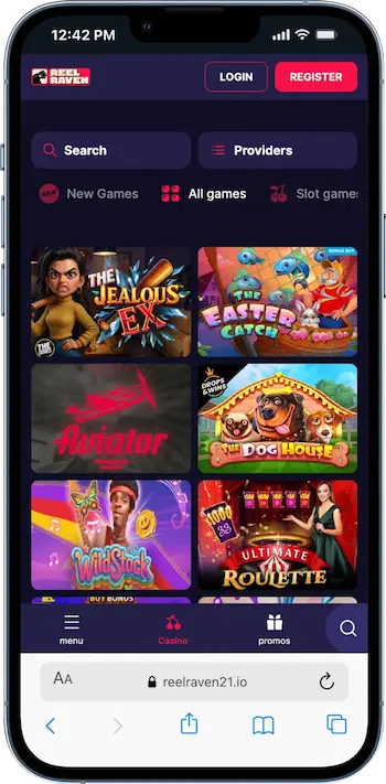 reelraven casino game lobby