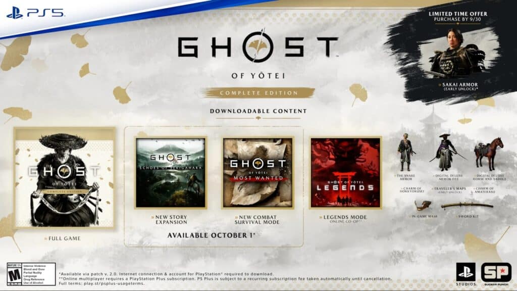 ghost of yotei complete edition contents