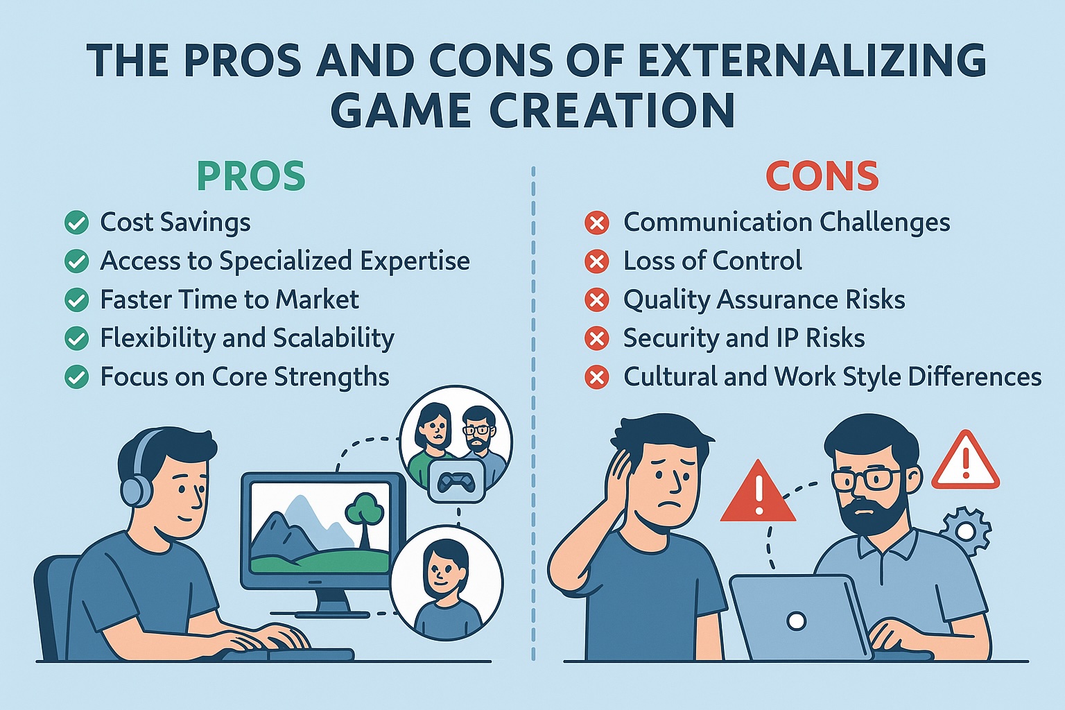 The Pros and Cons of Outsourcing Game Development: Is It Right for Your Studio?