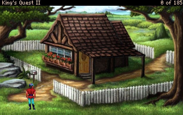 KQ2: Romancing the Stones – cottage scene