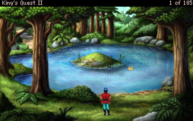 KQ2: Romancing the Stones – lake scene